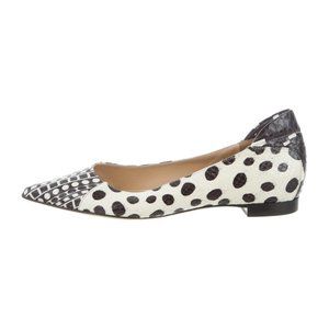 REED KRAKOFF Snakeskin Pointed-Toe Flats